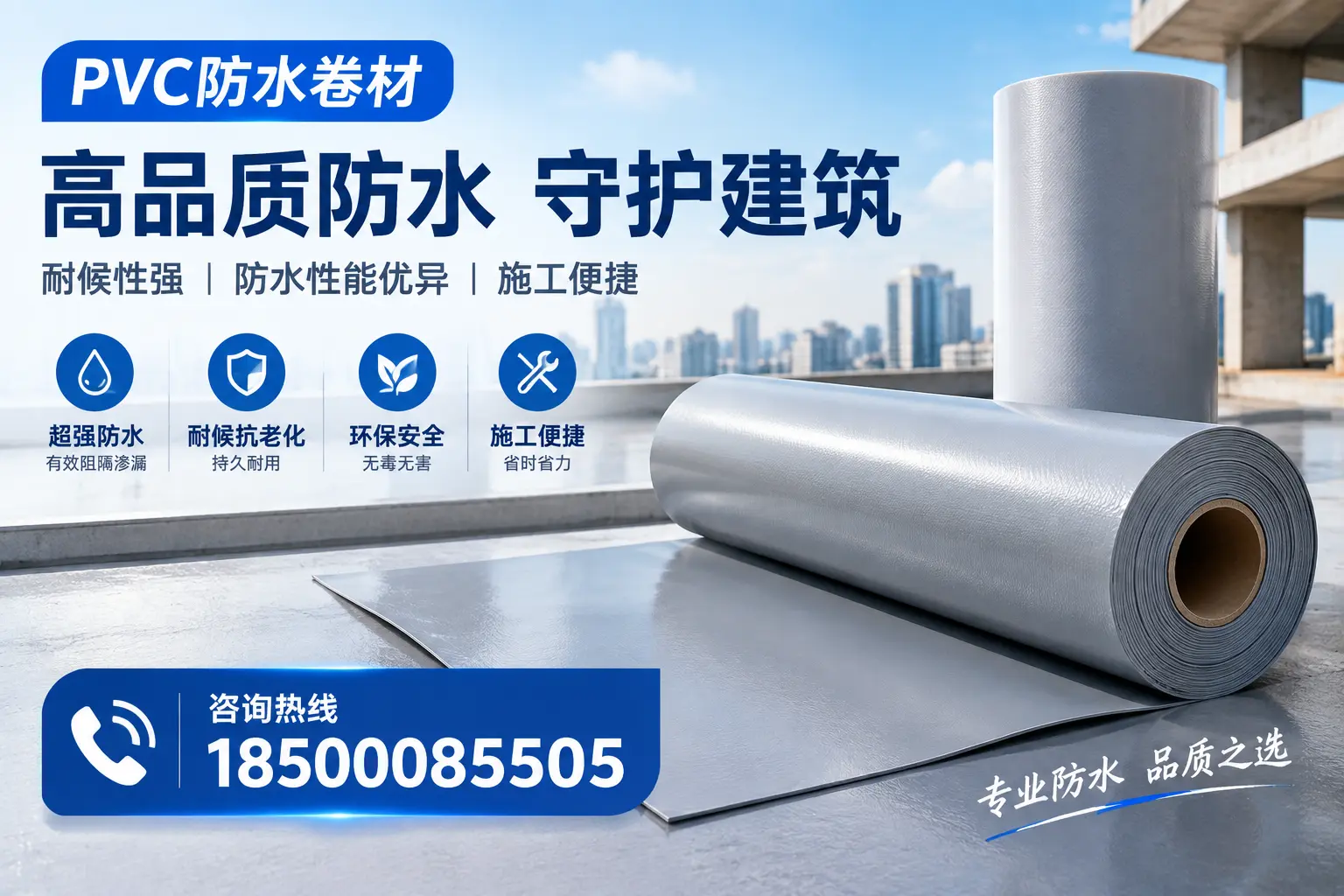 PVC防水卷材的防水效果评测，适合咸阳的科学依据
